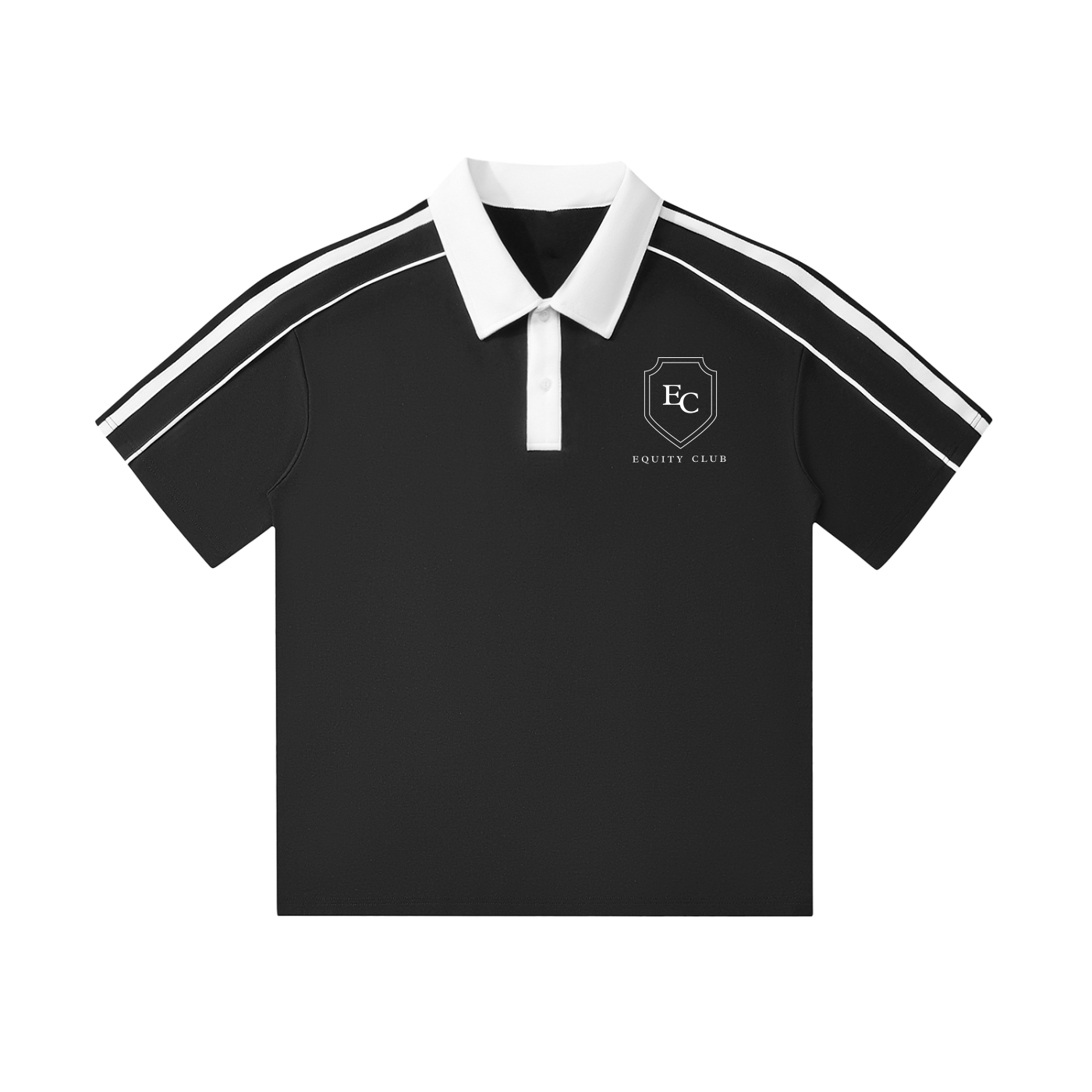 Contrast Collar Short-Sleeve Polo Shirt