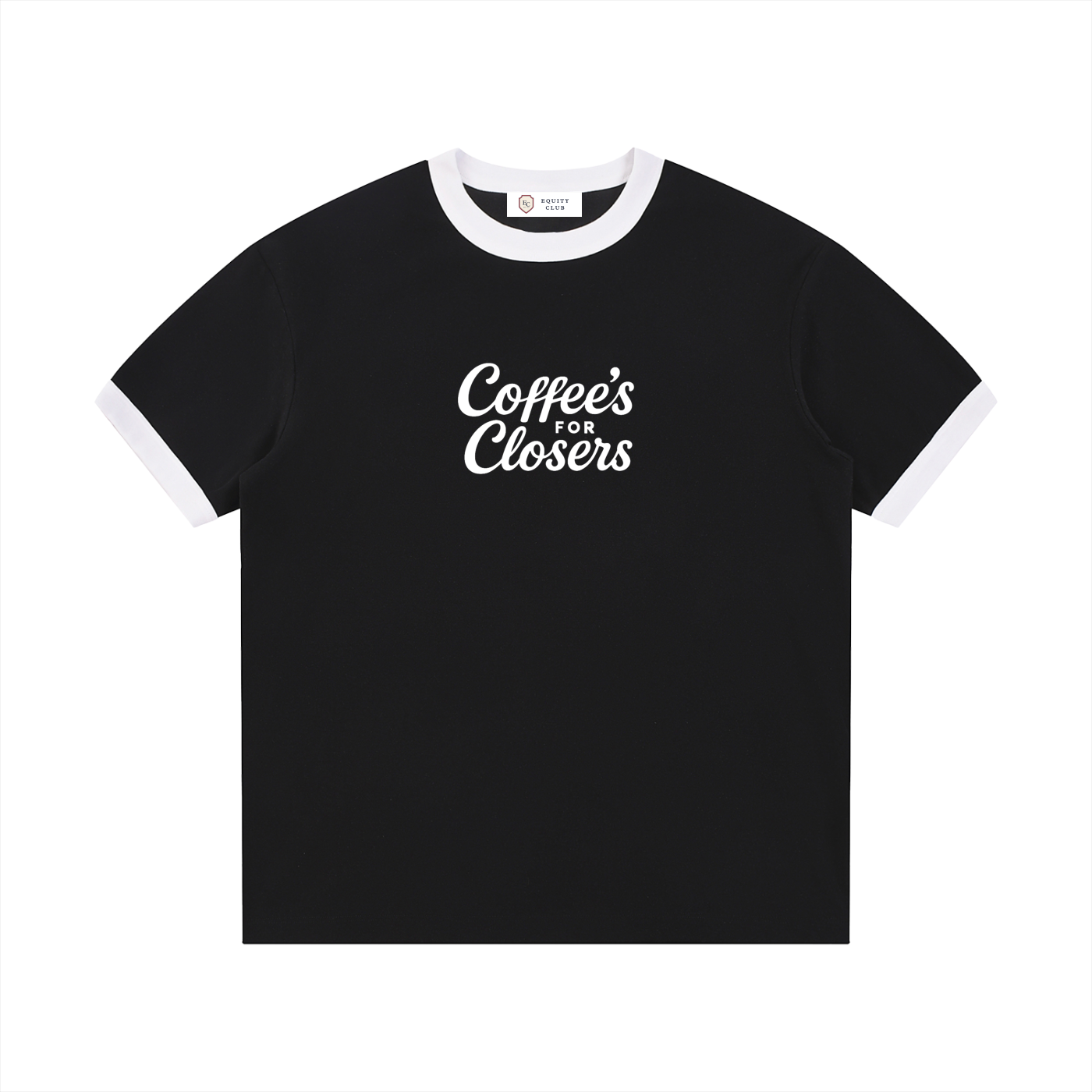 Contrast Edge Ribbed Crewneck T-Shirt