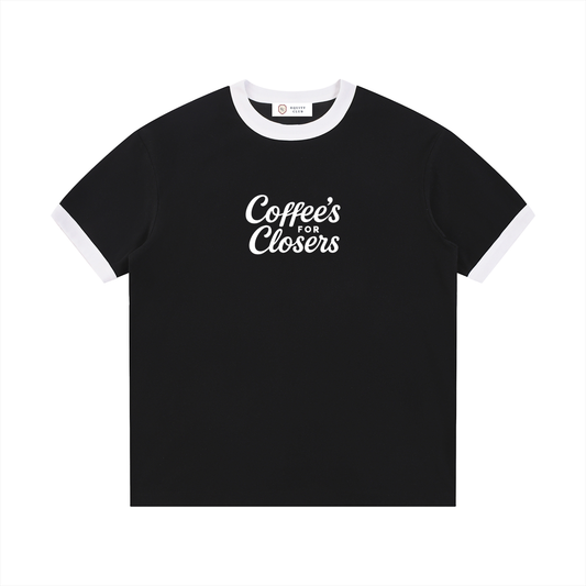 Contrast Edge Ribbed Crewneck T-Shirt