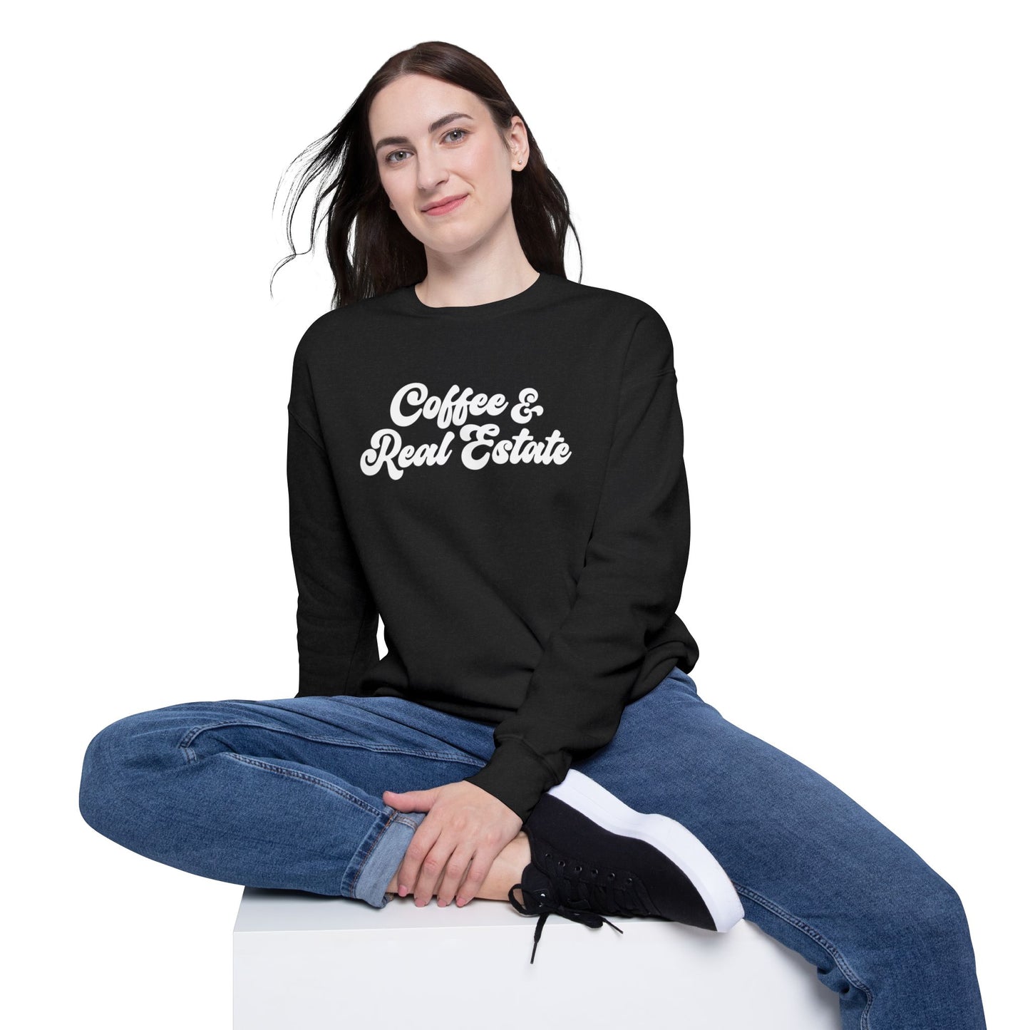 Coffee & Real Estate Unisex Drop Shoulder Sweatshirt