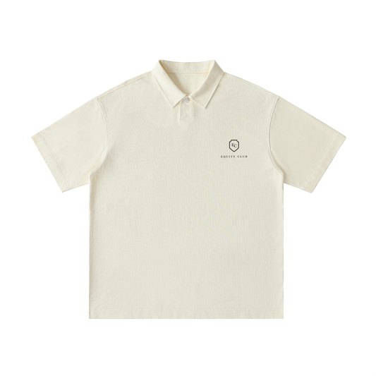 Loose Cotton Short-Sleeve Polo Shirt