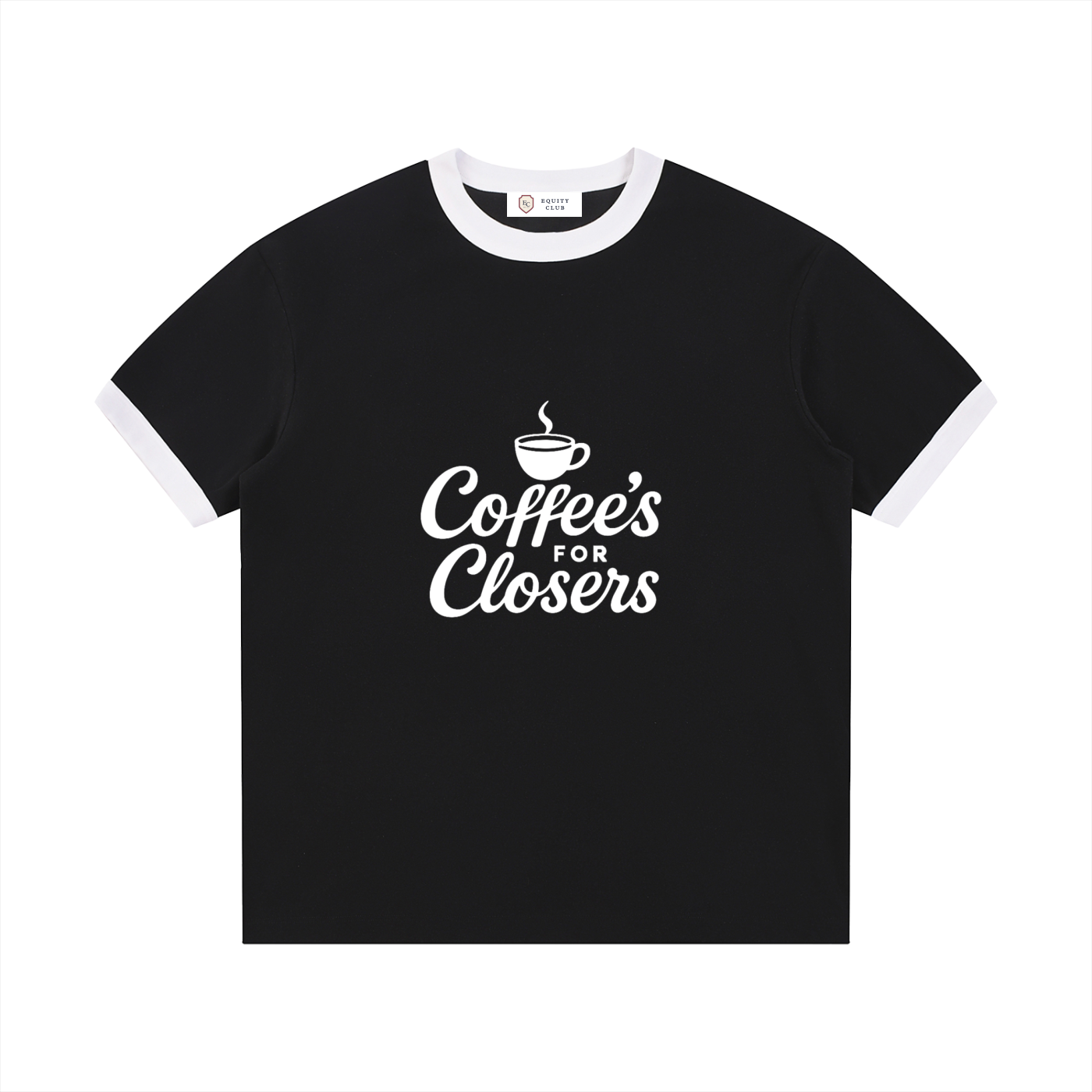Contrast Edge Ribbed Crewneck T-Shirt